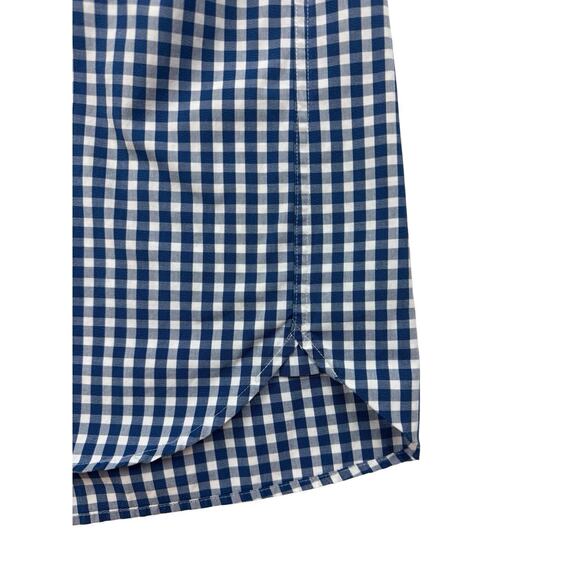 Southern Tide Shirt Navy Blue White Gingham Check Button Down Mens Large - Picture 5 of 10